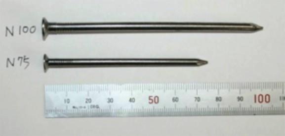Figure 6. Single nail test perpendicular to the grain of LVL material and GRC as a frame sheathed. Figure 4. Nails used as fastener of frame and sheathed [3]. 2.