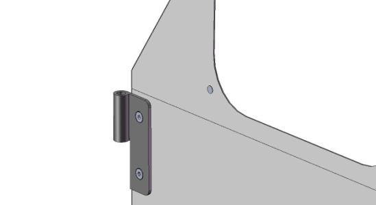 15 K ii) Install proper hinges (Fig.16) to door panels using (8) remaining ¼- 20 x 5/8 Lg. Flat Head screws. Do not fully tighten. J iii) Mount doors to vehicle.
