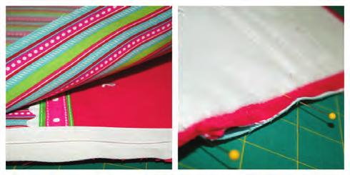 Place a piece of the lining fabric on top of the