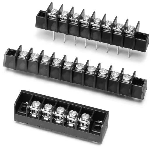 MAGNUM Series A000, LP000 & CB000 Single Row Terminal Blocks A05807WR WIRE MANAGEMENT PRODUCTS Power Distribution Blocks Base & Rail Mount Euro-MAG Series Single & Double Row Connectors PCB Spring