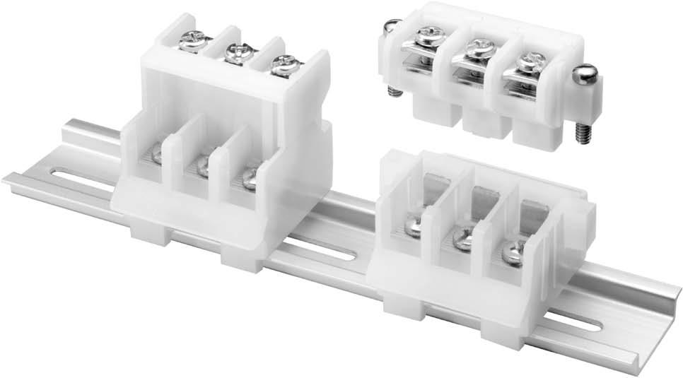 MAGNUM WIRE MANAGEMENT PRODUCTS Power Distribution Blocks Base & Rail Mount Euro-MAG Series Single & Double Row Connectors PCB Spring Clamp Filtered Connectors 1588 Series Disconnect Terminal Blocks