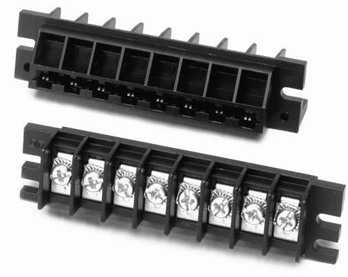 MAGNUM WIRE MANAGEMENT PRODUCTS Power Distribution Blocks Base & Rail Mount Euro-MAG Series Single & Double Row Connectors PCB Spring Clamp Filtered Connectors Series 18X Edge Connectors 1 Sided