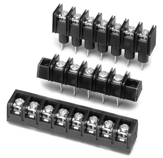 MAGNUM Series A000, LP000 & CB000 Single Row Terminal Blocks A190707WR WIRE MANAGEMENT PRODUCTS Power Distribution Blocks Base & Rail Mount Euro-MAG Series Single & Double Row Connectors PCB Spring