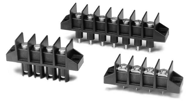 MAGNUM A8107 Series A000 & Series B000 Single Row Terminal Blocks WIRE MANAGEMENT PRODUCTS Power Distribution Blocks Base & Rail Mount Euro-MAG Series Single & Double Row Connectors PCB Spring Clamp