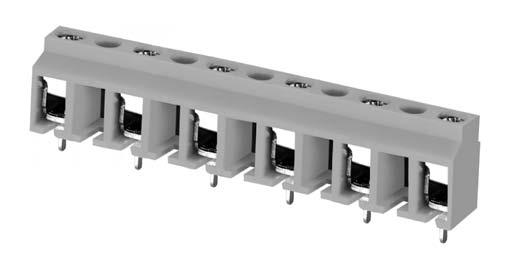 EM671 Series Euro-Mag Terminal Blocks.00 Centers Rating: A, 00V Center Spacing:.9 (.