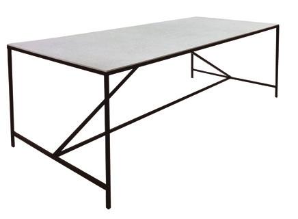 DINING TABLE IRON BASE 94.5 W X 39.