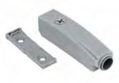 For "Standard" and "extended version" TIP-ON horizontal adapter plate, 20/32 RAL 7036
