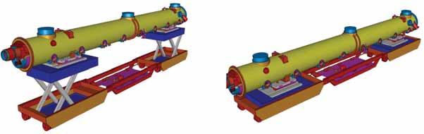Figure 7.2.13 The conceptual design of the accelerator module transportation and installation vehicle.