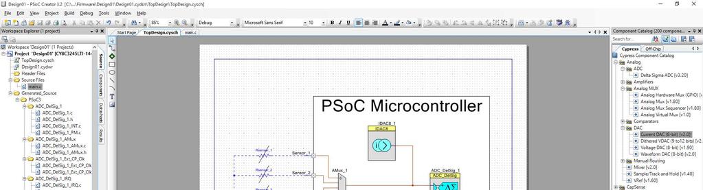 Measurement using a Cypress PSoC Microcontroller: Cypress Semiconductor has a unique microcontroller that has a current DAC.