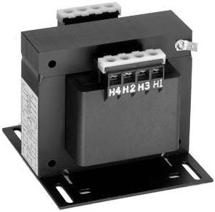 A dual primary and secondary fuse block is pre-wired and mounted on top of the transformer up to 500VA.
