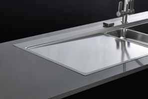 Flushmount sinks are at the top end of designer styling. Beautiful: Here the sink sits completely flush with the worksurface creating the ultimate in sleek lines.
