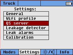 Press enter and the profiles of servers previously configured through the Q-browser are displayed, with the server name displayed.