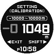 This displays the Altimeter Mode setting Setting the Auto Measurement Interval You can select an auto measurement interval of either five seconds or two minutes.
