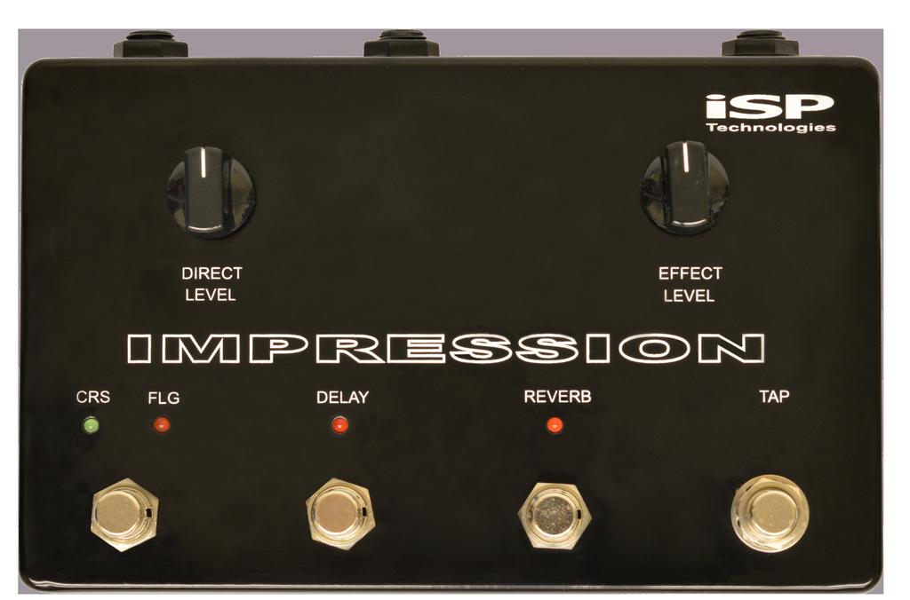 IMPRESSION PEDAL IMPRESSION PEDAL IMPRESSION PEDAL The IMPRESSION Pedal is designed to provide ease-of-use for the most common DSP based effects, while providing high quality Stereo effects