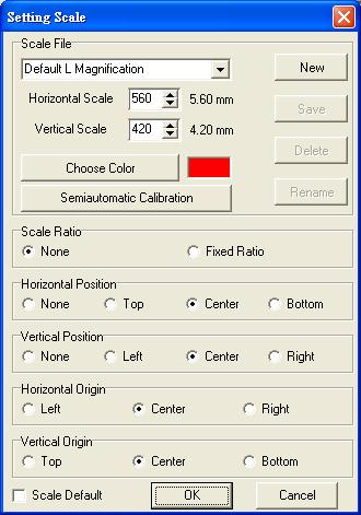 Fig.5-47 Setting scale dialog Scale default file Scale default files have two types Default Height Magnification and Default Height Magnification shown in Fig.5-48 Fig.