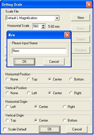 Fig.5-49 New scale name file dialog After creating new file, input vertical and horizontal s scale value shown in Fig.
