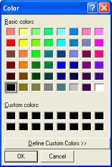 Fig. 3-11 Choose color Delete Image :The Fig1-1 image in right sub-window will be deleted. Exit Editor :To exit image editor,the image editor toolbar will be closed.