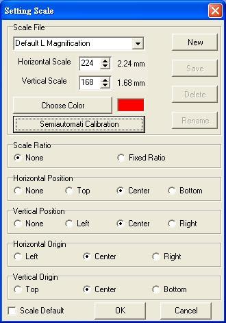 Fig.5-47 Setting scale dialog Scale default file Scale default files have two types Default Height Magnification and Default Height Magnification shown in Fig.5-48 Fig.