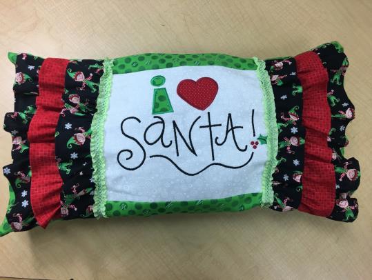 19. I Love Santa Pillow: This cute little accent pillow is a simple way to spruce up any space with a little Christmas Cheer.