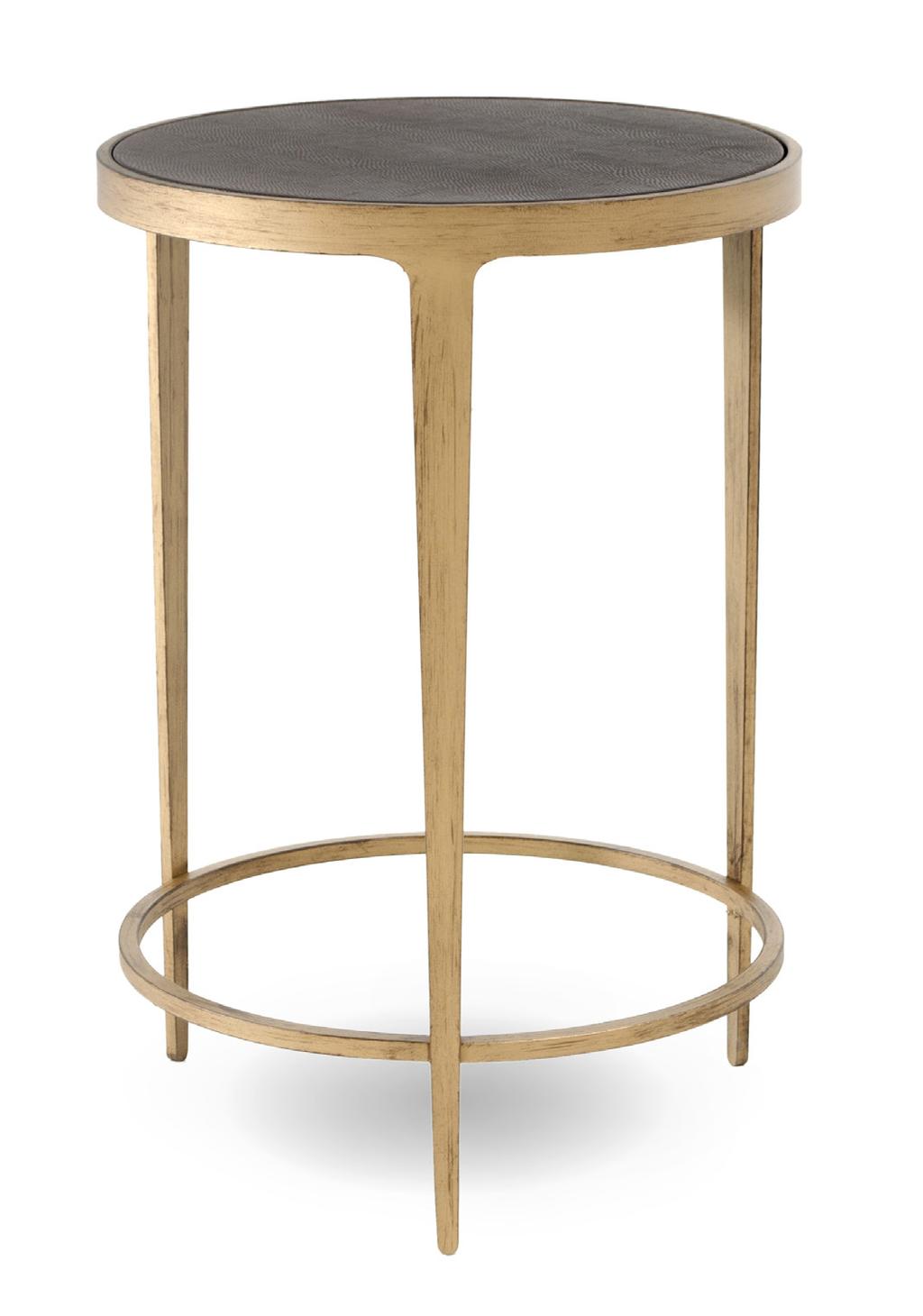 CF Finds Limited Edition Tops 7496 Limited Edition Roundabout Drink Table with Leather Top Table Dia.