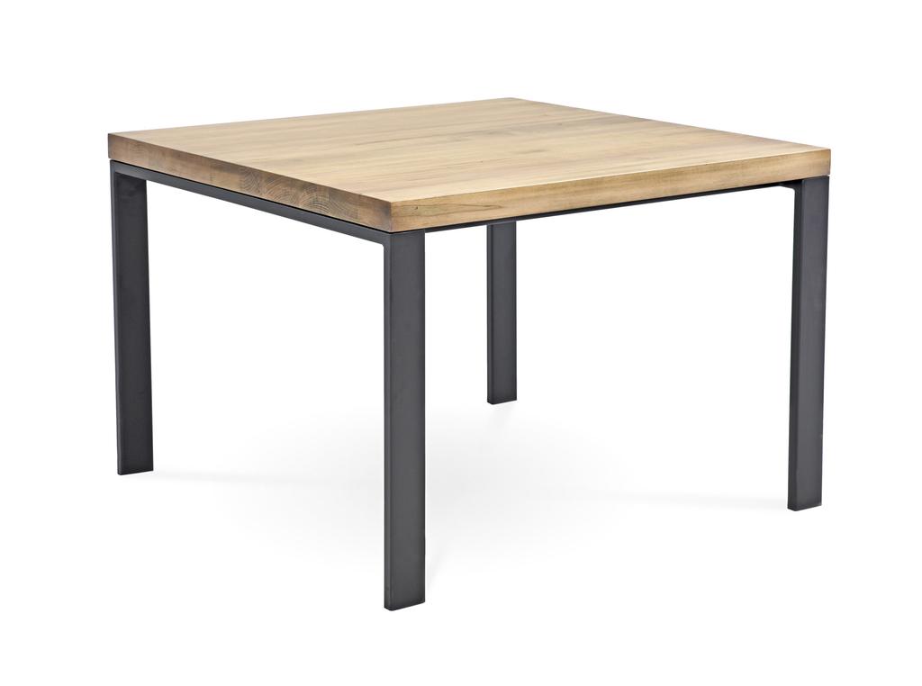 T780 Astor 42" Square Dining Table Table w 42 x d 42 x h 30 Shown in Charcoal finish (73) with an Oyster on Maple top with Natural Distressing