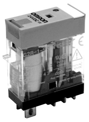 General-purpose Relay G2RS-(S) Slim and Space-saving Power Plug-in Relay Lockable test button models now available. Built-in mechanical operation indicator. Provided with nameplate.
