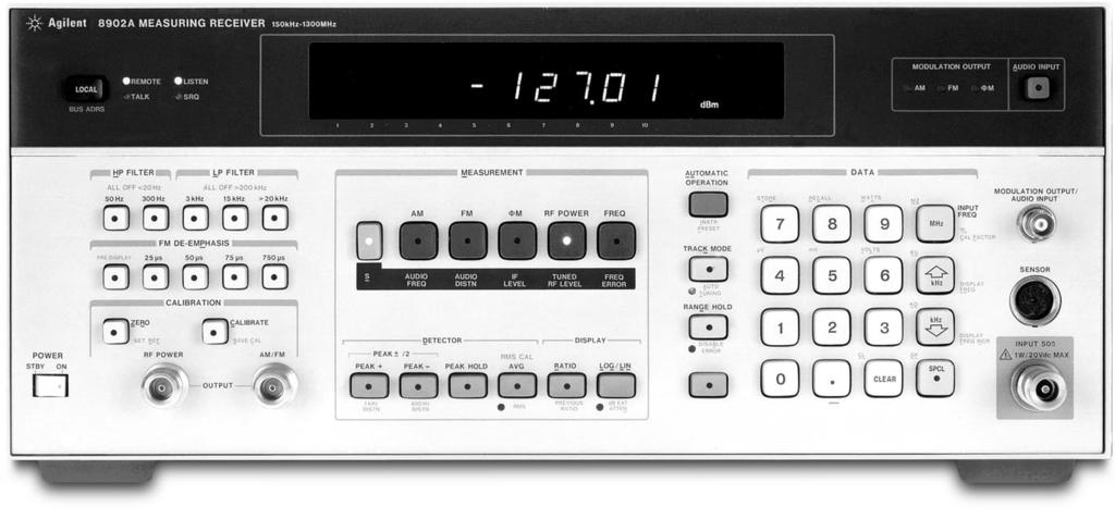 Agilent 8902A Measuring Receiver Product Note Operation of the Agilent 8902A Measuring Receiver for Microwave Frequencies When you are performing microwave frequency power measurements, the Agilent