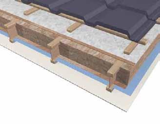 6.1.2 Design details: Pitched roofs Pitched roofs rafter level Between engineered timber rafters Advantages Pr04 3 Makes excellent use of the deep rafter depth 3 Using Earthwool Rafter Roll 32 will
