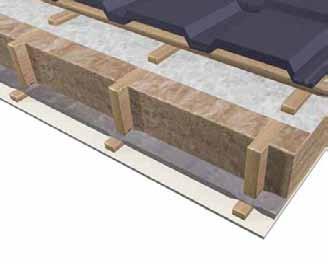 6.1.2 Design details: Pitched roofs Pitched roofs rafter level Between rafters with Multifoil Advantages 3 Using Earthwool Rafter Roll 32/ Earthwool Room-in-Roof Roll 37 will significantly improve