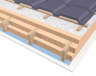 6.1.2 Design details: Pitched roofs Pitched roofs rafter level Between and above rafters Advantages 3 Polyfoam Pitched Roofboard can be used with any rafter spacing 3 Vertical joints do not need to