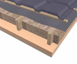 6.1.2 Design details: Pitched roofs Pitched roofs rafter level Between and below rafters existing roof Advantages 3 Robust nature of Polyfoam in Linerboard supports the plasterboard, improving its