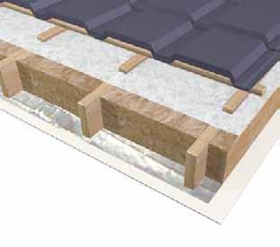 6.1.2 Design details: Pitched roofs Pitched roofs rafter level Between rafters only Advantages Pr01 3 Uses void in structure as insulation zone 3 Semi-rigid mineral wool products can be friction