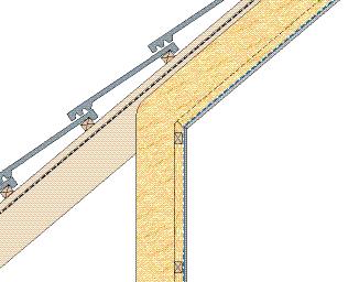 Design details: Pitched roofs 6.1.2 Typical section Crown Room-in-Roof Roll 32/37 Timber battens at 600mm centres Crown Room-in-Roof Roll 32/37 with integral vapour control layer 12.