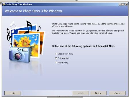 How to use Photo Story 3 Photo Story 3 helps you to make digital stories on the computer using photos (or other images), text and sound. You can record your voice and write your own text.