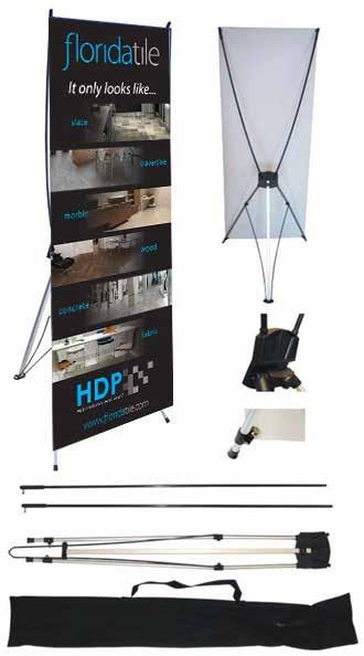 Mini Pop-up Banners 2 x 6 first in the USA pressed floor tile large format
