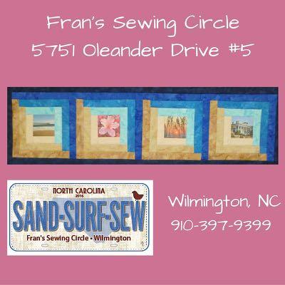 910-397-9399 Sew Happins 413 S. College Rd.