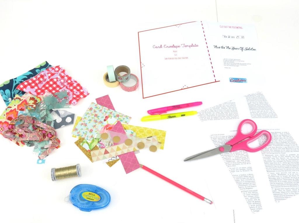 Card Making Tutorial Materials Needed Fabric Scraps Washi