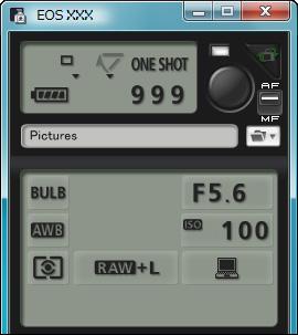 Bulb Exposures Display the capture window (p.7). Double-click the shooting mode icon and select [BULB]. Specify the following settings for cameras other than D Mk IV Ds Mk III D Mk III.