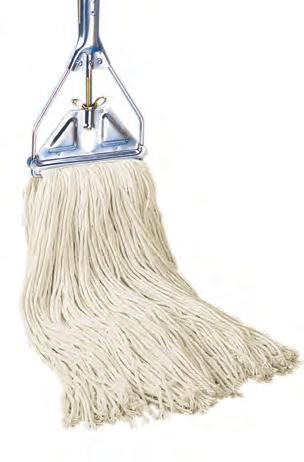 CUT END WET MOPS Cut End Industrial/Institutional uses Most economical line of wet mop Cotton is highly absorbent but requires break-in Cotton holds liquid