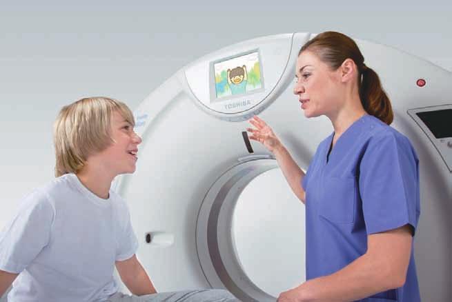 Additionally, lateral movement* is possible to center the scan target without patient discomfort.