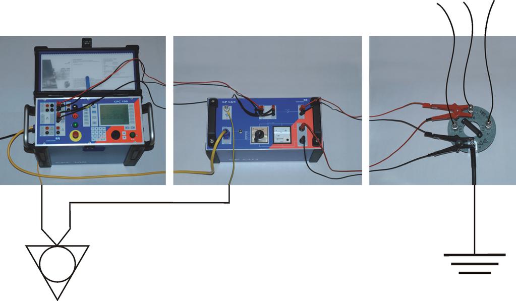 Applications Figure 3-1: Wiring the Measurement Setup Connection using grounding sets on site L3/C L2/B L1/A 8.