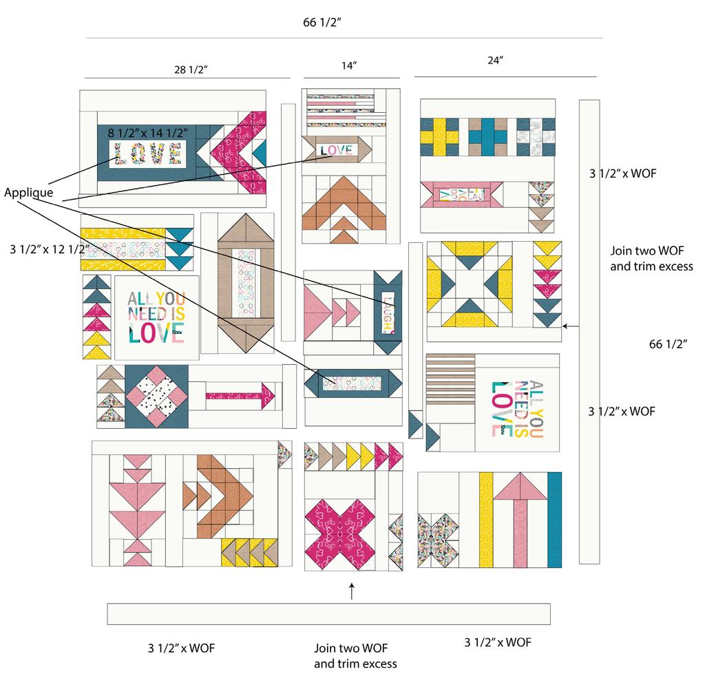 Quilt Assembly Diagram a r t g