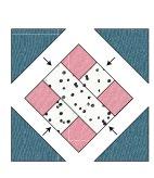 Follow the quilt assembly diagram to sew your sections together.