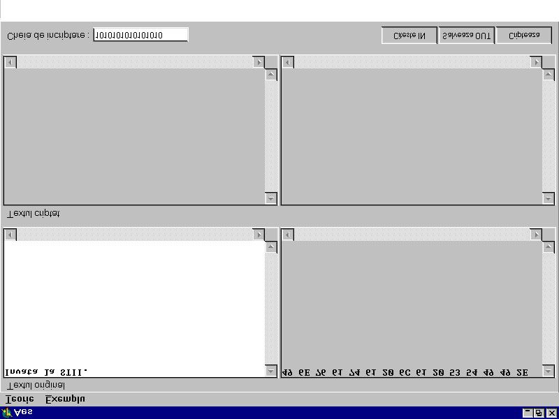 . Figura 4. Fereastra Exemplu a programului AES. Făcând click pe Criptare, se obţine fereastra din figura următoare. Figura 5.