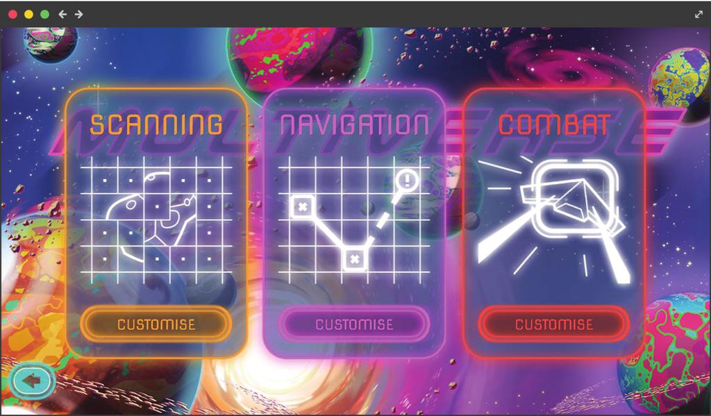 Modules There are three types of multiplication games in Multiverse: Scanning, Navigation and Combat.