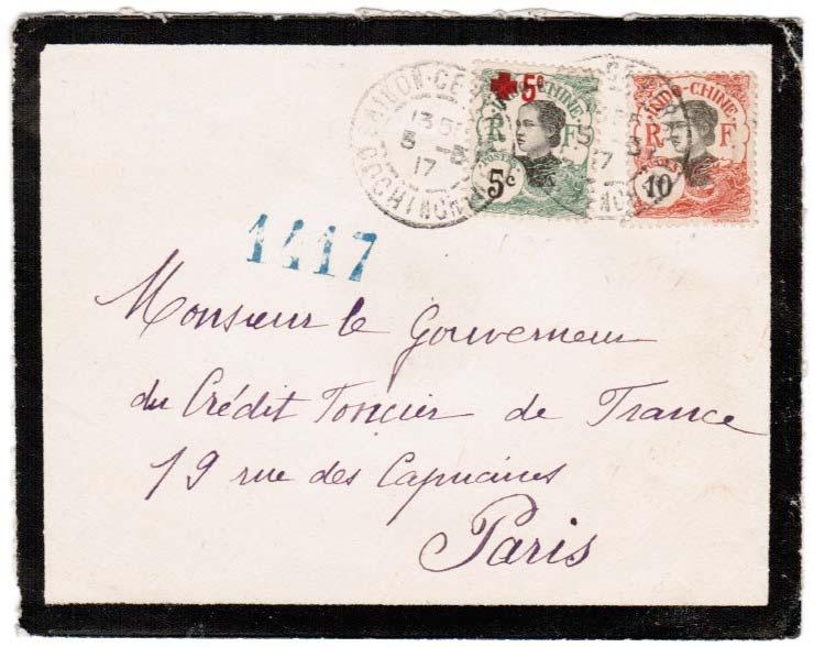 Use of One-Line 5 + 5 centimes The Red Cross overprinted 5 and 15 centime stamps were released in 1917, two years after the
