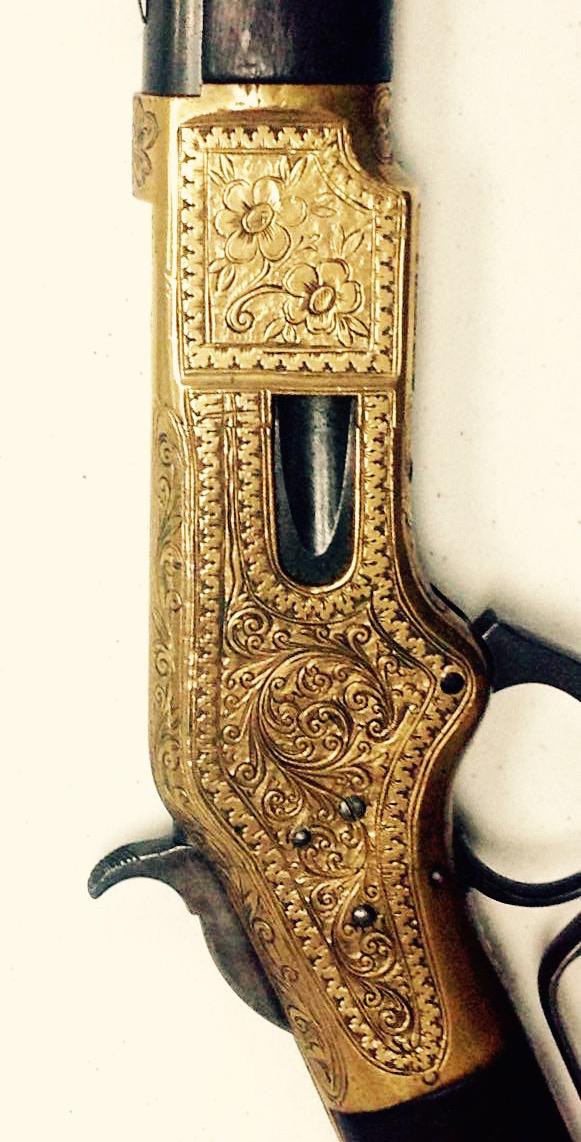 Can be found on the Teddy Roosevelt rifle he gave to the famous cowgirl Lucille Mulhall.