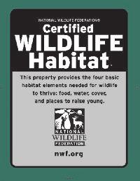 your local newspaper announcing your certification Inclusion in NWF s National Registry of Habitats Eligibility to purchase and post an attractive yard sign to display your commitment to wildlife