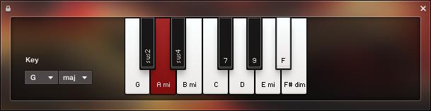 Using ELECTRIC SUNBURST Playing Strummed or Arpeggiated Chords and Riffs The Voicing Generator and Auto Chords To enable or disable the voicing generator, select a pattern, and then click on the