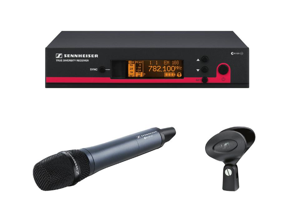FEATURES ew 135 G3/ew 145 G3/ ew 165 G3 Vocal Sets See above mentioned list of features plus Handheld transmitter with easyexchangeable microphone heads from evolution series The ew 172 G3 is a